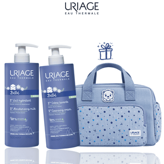 Pack Uriage Bébé 1ère Crème Lavante + 1er Lait Hydratant 500 ml = Sac Bébé Offert