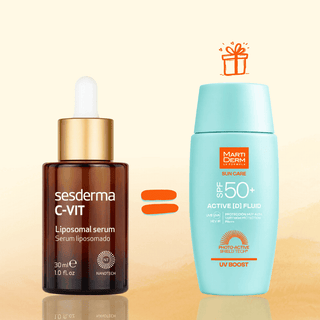 Sesderma C‑VIT Sérum Liposomique 30 ml = MartiDerm Active [D] Fluid SPF50+ 50 ml Offert