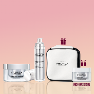 FILORGA NCEF Reverse Mat – Fluide Régénérant Suprême 50 ml + NCEF Reverse Eyes 15ml=Trousse+ Meso-Mask 15 ml OFFERT
