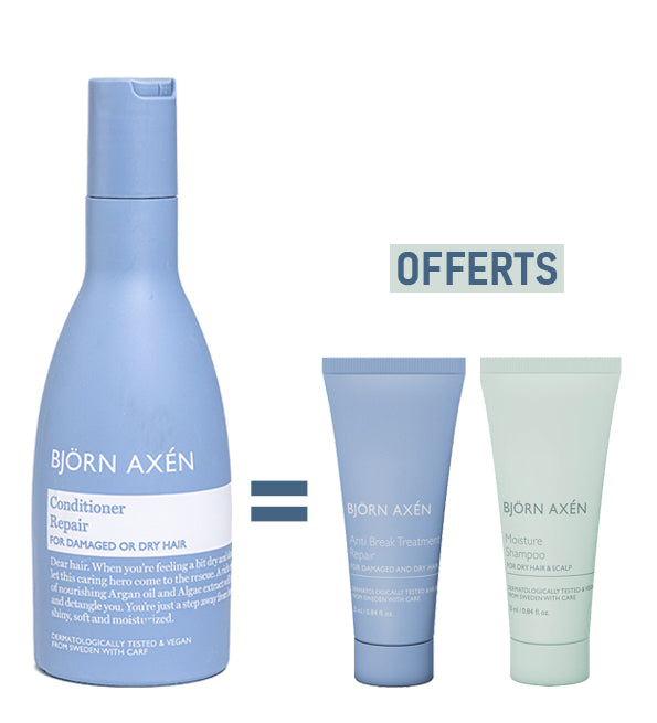BJORN AXEN Repair Conditioner 250 ml = Moisture Shampoo 25 ML + Anti Break Treatment 25 ML