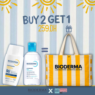 Bioderma Photoderm XDefense Invisible SPF50+ + Hydrabio H2O 250ml = Tote Bag Offert
