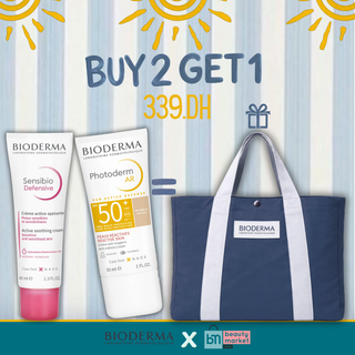 Bioderma Photoderm AR teinte naturelle SPF50+ 30ml + Sensibio Defensive Crème 40ml = Sac Offert