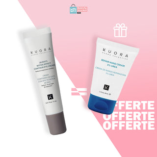 KUORA Crème contour des yeux botox effect 28 jours 15ml = CRÈME MAINS RÉPARATRICE À L'URÉE 5% 50ML OFFERTE