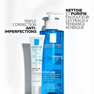 LA ROCHE-POSAY ROUTINE ANTI-IMPERFECTIONS EFFACLAR - GEL MOUSSANT PURIFIANT +M 400ML + EFFACLAR DUO+M = GEL MOUSSANT 50ML + TROUSSE OFFERTS