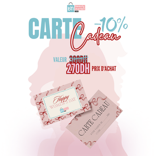 Carte Cadeau Journée de la Femme  300 DH-Le Cadeau Beauté Idéal