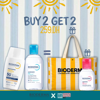 Bioderma Photoderm XDefense Teinte 02 SPF50+ + Hydrabio H2O 250ml = Sensibio H2O 100ml Offerte + Tote Bag Offert