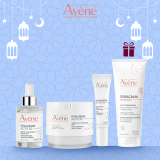AVÈNE Hyaluron Activ B3 Coffret Anti-Âge – Crème de Nuit 40 ml + Sérum Repulpant 30 ml + Soin Regard 15 ml=XeraCalm Nutrition Lait Hydratant 200 ml OFFERT