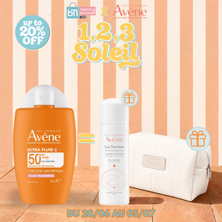 Avène Solaire Ultra Fluid Éclat Radiance SPF50+ 50ml =Eau Thermale 50ml+Trousse Offerts