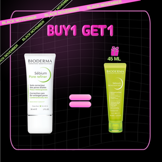 Bioderma Sébium Pore refiner 30 ml=Sébium Gel Moussant Actif 45 ML