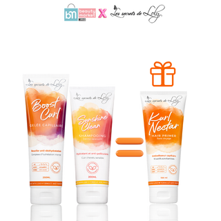 Les Secrets de Loly Boost Curl Gelée 250ml + Sunshine Clean Shampooing 200ml = Kurl Nectar Offert