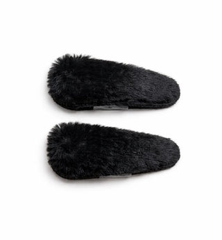 GOODA ACCESSOIRES CHEVEUX LOT DE 2 PINCES CLAQUETTES FOURRURE