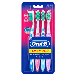 ORAL-B PACK DE FAMILLE BROSSE A DENTS MEDIUM *4