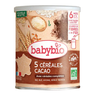 BABYBIO – CEREALES INFANTILES BIO CACAO DES 6 MOIS 220G
