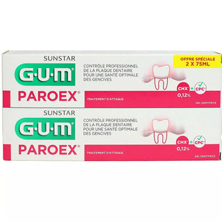 GUM Paroex 0,12 % Dentifrice – Pack de 2 × 75 ml