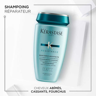 Kérastase Résistance Bain Force Architecte 250ml – Shampooing Réparateur Cheveux Abîmés