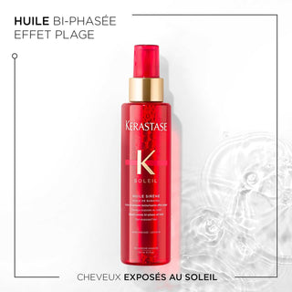 Kérastase Soleil Huile Sirène 150 ml – Huile Bi-Phasée Effet Plage Sans Rinçage = Trousse Bisou D'été OFFERT