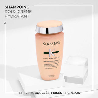 Kérastase Curl Manifesto – Duo Bain Hydratation Douceur 250 ml + Crème de Jour Fondamentale 150 ml = Sac Bisou D'été OFFERT