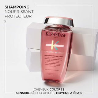 Kérastase Chroma Absolu Bain Riche Chroma Respect 250ml – Shampooing Nourrissant Cheveux Colorés