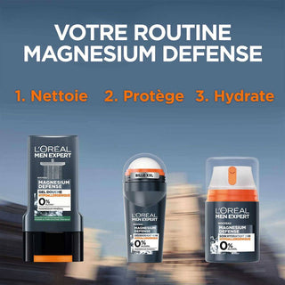 L'ORÉAL PARIS MEN EXPERT ROUTINE ROLL ON MAGNÉSIUM + GEL DOUCHE SANS ALCOOL TROUSSE OFFERTE