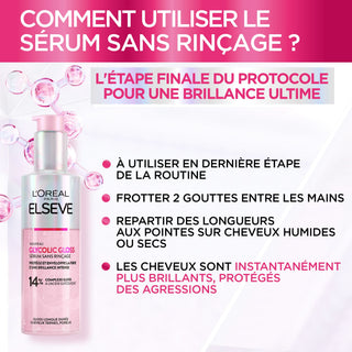 L'ORÉAL PARIS ELSEVE GLYCOLIC GLOSS SÉRUM SANS RINÇAGE SANS SULFATE 150ML