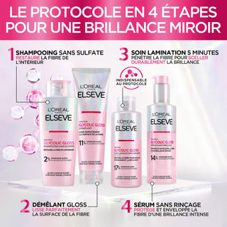L'ORÉAL PARIS ELSEVE GLYCOLIC GLOSS SÉRUM SANS RINÇAGE SANS SULFATE 150ML