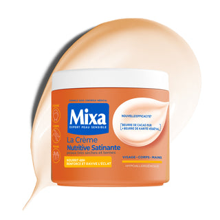 MIXA CRÈME NUTRITIVE SATINANTE PEAUX METISSEES TRES SECHES ET TERNES 400ML