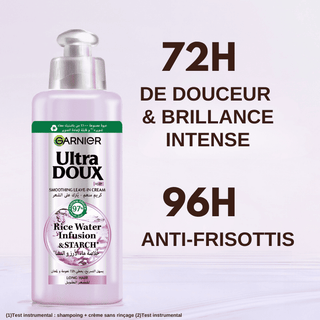 GARNIER ULTRA DOUX Crème sans rinçage à l'eau de riz et à l'amidon 200ML