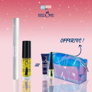 Herome Pack Stylo Magique + EXIT DAMAGED NAILS 7ML = Soin Cuticules + Huile Nourrissante+ Trousse = OFFERTES