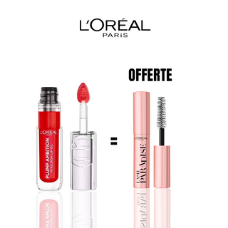 L'Oréal Paris LIP OIL PLUMP AMBITION 380 Rouge in Love = Mini mascara paradise offerte