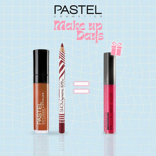Pastel Pack Daylong Lipcolor Kissproof + Show By Pastel Lip liner = Gloss Cherry