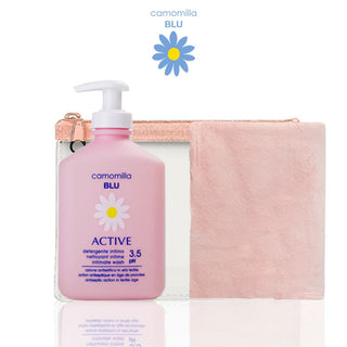 Camomilla Blu Active Nettoyant Intime ph 3.5 300ml = Trousse + serviette offerts