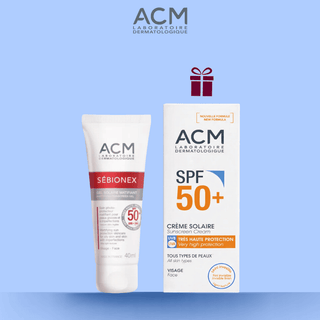 ACM Sébionex Gel Solaire Matifiant SPF50+ 40 ml = Crème Solaire 40 ml Offerte