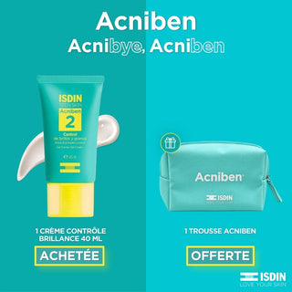 ISDIN ACNIBEN 2 GEL-CRÈME CONTROL BRILLANCE & BOUTONS – 40ML = TROUSSE OFFERTE