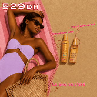 Nuxe Sun Brume Solaire Fraîche SPF30 150ml + Nuxe Sun Huile Lactée Capillaire Protectrice Hydratante 100ml = Sac Offert