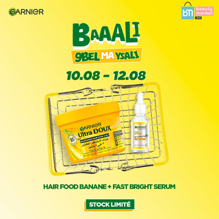 Garnier ultra doux hair food masque nourissant multi- usages à la banane 390ML + Fast Bright - serum 30ml