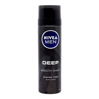 NIVEA MEN Mousse à Raser Deep au Charbon Noir 200ml – mousse purifiante pour rasage homme, Beautymarket Maroc