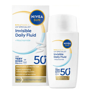 NIVEA SUN FLUIDE INVISIBLE UV FACE DAILY NIACINAMIDE FPS 50+50ML