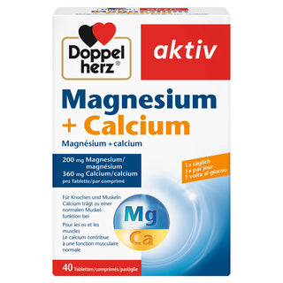 DOPPELHERZ AKTIV MAGNÉSIUM + CALCIUM + VITAMINE D3 30 COMPRIMES