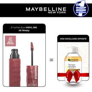 Maybelline New York - Brillant à lèvres Superstay Vinyl Ink 40 WITTY