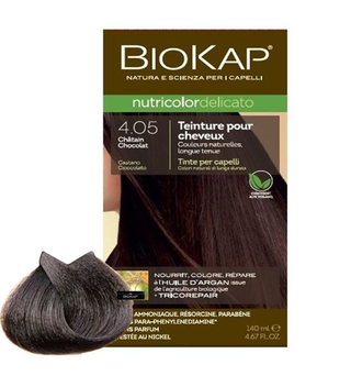 BIOKAP NUTRICOLOR DELICATO 4.05 CHATAIN CHOCOLAT