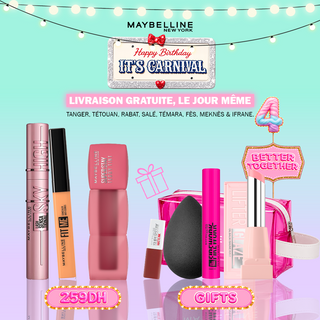 Maybelline Pack Two Icons – Sky High + Teddy Tint 55 & Fit Me 40 = Trousse + 4 Cadeaux OFFERTS