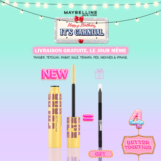 Maybelline Mascara Colossal Bubble Black = Tattoo Liner Noir Mini OFFERT