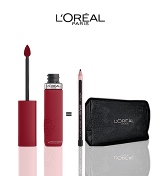 L'Oréal Paris-INFAILLIBLE MATTE RESISTANCE 420 TRUE ROMANCE = Mini khol +Trousse