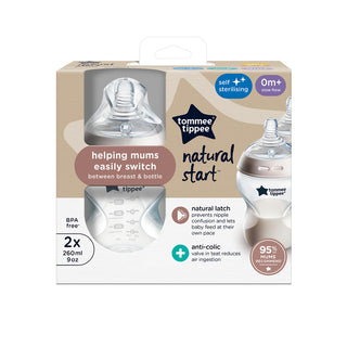 Tommee Tippee - Pack 2 biberons Natural Start 260 ml