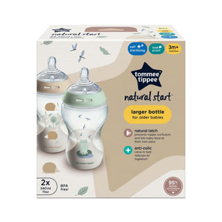 Tommee Tippee - Pack 2 biberons Natural Start 340 ml – décor