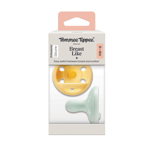 Tommee Tippee - Pack 2 sucettes type sein 0-6 mois