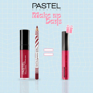 Pastel Pack Daylong Lipcolor Kissproof + Show By Pastel Lip liner = Gloss Cherry