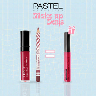 Pastel Pack Daylong Lipcolor Kissproof + Show By Pastel Lip liner = Gloss Cherry
