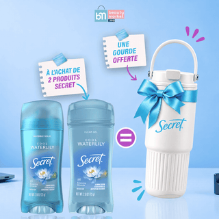 Pack Secret Waterlily Invisible Solid 73 g + Clear Gel 74 g = Gourde Offerte