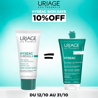 Uriage Hyséac 3-Regul Soin Global Anti-Imperfections 40 ml = Hyséac Gel Nettoyant 50 ml Offert